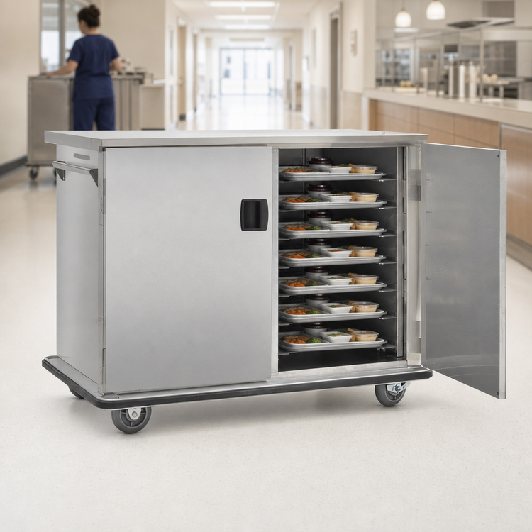 Product image #3 for FWE Mobile Non-Insulated Patient Tray Cart, Stainless Steel