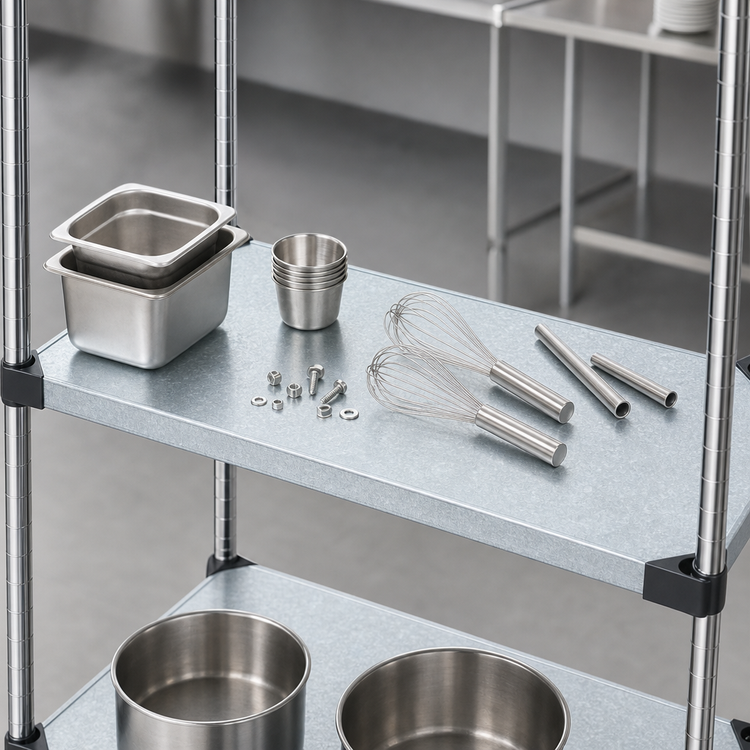 Product image #3 for Quantum 72"W x 24"D Solid Shelf, 18-Gauge Galvanized Steel