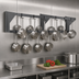 Thumbnail image #3 for Eagle Group 144-Inch Wall-Mounted Double-Bar Stainless Steel Pot Rack with 24 Double-Pronged Hooks