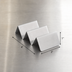 Thumbnail image #3 for American Metalcraft Mini 2 or 3-Compartment Stainless Steel Taco Holder, Brushed Finish