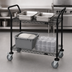 Thumbnail image #3 for Quantum 48-Inch x 18-Inch Black Epoxy Wire Utility Cart with 2 Shelves