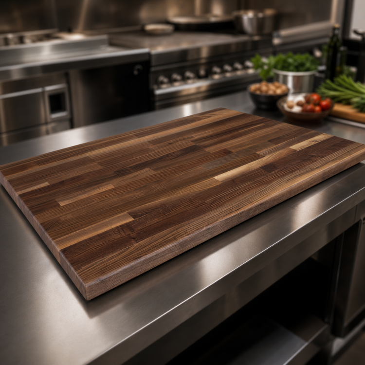 Product image #3 for John Boos Boos Block 120-Inch x 25-Inch Blended Rail Edge Grain American Black Walnut Kitchen Countertop, Oil Finish