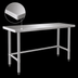 Thumbnail image #3 for Steel Works Stainless 72-Inch x 24-Inch Open Base Stainless Steel Work Table