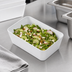 Thumbnail image #4 for American Metalcraft 38 oz Rectangular ABS Plastic Bowl, White
