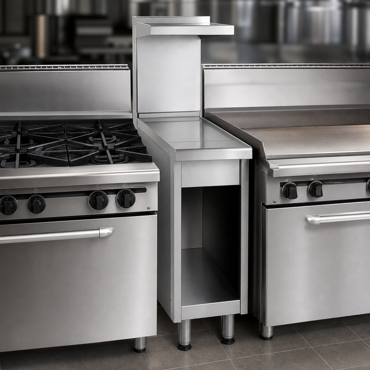 Product image #3 for Imperial Pro Series 36-Inch Stainless Steel Range Match Spreader Cabinet with Open Cabinet Base and Bottom Shelf