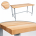 Thumbnail image #3 for John Boos HNB11 96-Inch x 30-Inch Northern Hard Rock Maple Wood Top Work Table with Galvanized Base