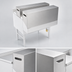 Thumbnail image #3 for John Boos Double Speed Rail Locking Cover, 18 Inch Wide, 18/300 Stainless Steel