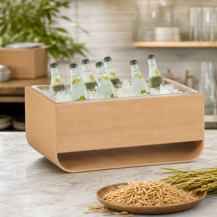 Product image #4 for Cal-Mil Renew Curved-Base Ice Housing, 22 x 13.5 x 9.5 Inches, Upcycled Rice Hulls