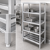 Thumbnail image #3 for Channel Manufacturing ED2036-4 4-Shelf Tubular Aluminum Dunnage Shelving Rack, 36W x 20D x 64H