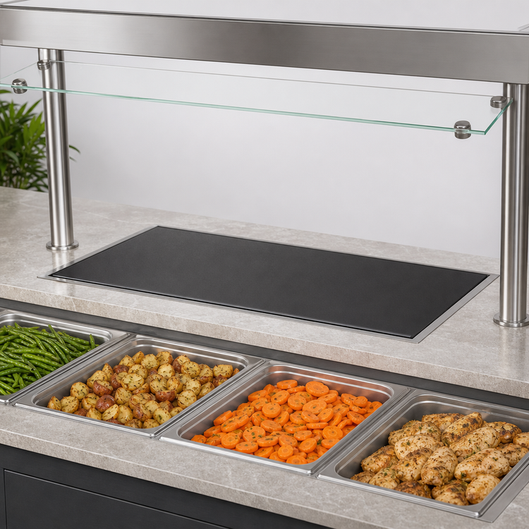 Product image #3 for Hatco HCSBFX-36-I 36-Inch Intermediate Built-In Flush Top Hot/Cold Shelf, Remote Refrigeration Ready