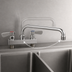 Thumbnail image #3 for BK Resources Evolution Series 4-Inch Center Deck Mount Stainless Steel Faucet with 16-Inch Swing Spout