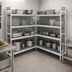 Thumbnail image #3 for Fermostock 4-Tier Corner Expansion Polymer Shelving Unit, 59W x 14D x 83H