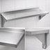 Thumbnail image #3 for BK Resources 24 Inch x 16 Inch T-304 Wall-Mounted Stainless Steel Shelf with 1-1/2 Inch Rear Up-Turn