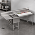 Thumbnail image #3 for Spec-Master FNP Series 1-Compartment Stainless Steel Prep Sink with Left Drainboard and Prep Area