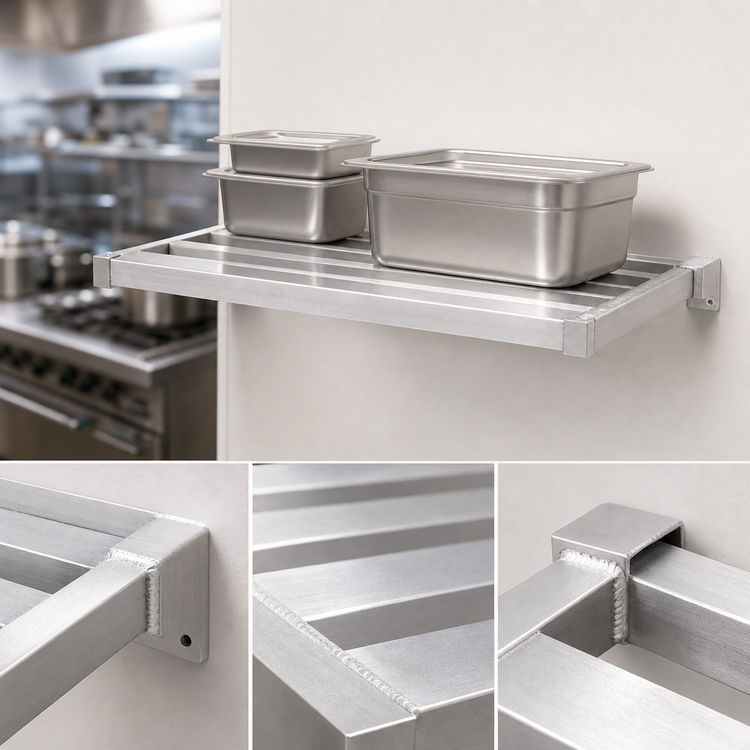 Product image #4 for New Age 2030HD Adjust-A-Shelf Heavy-Duty Wall-Mounted Aluminum Shelf, 30 x 20 Inches