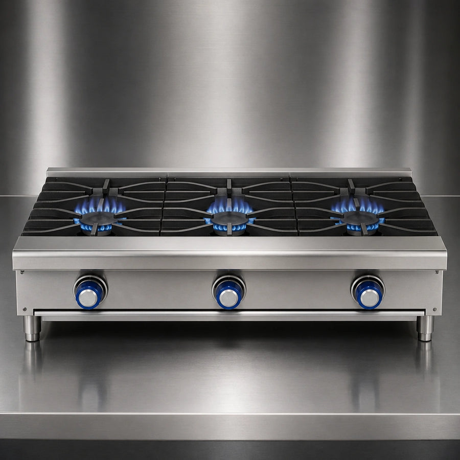 Three Open Burners