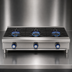 Thumbnail image #3 for Imperial 36-Inch Gas Countertop Hot Plate with 3 Open Burners and Standing Pilots