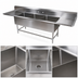Thumbnail image #3 for John Boos Pro-Bowl 3-Compartment Stainless Steel Sink with Dual 30-Inch Drainboards, 18-Inch x 18-Inch x 12-Inch Bowls