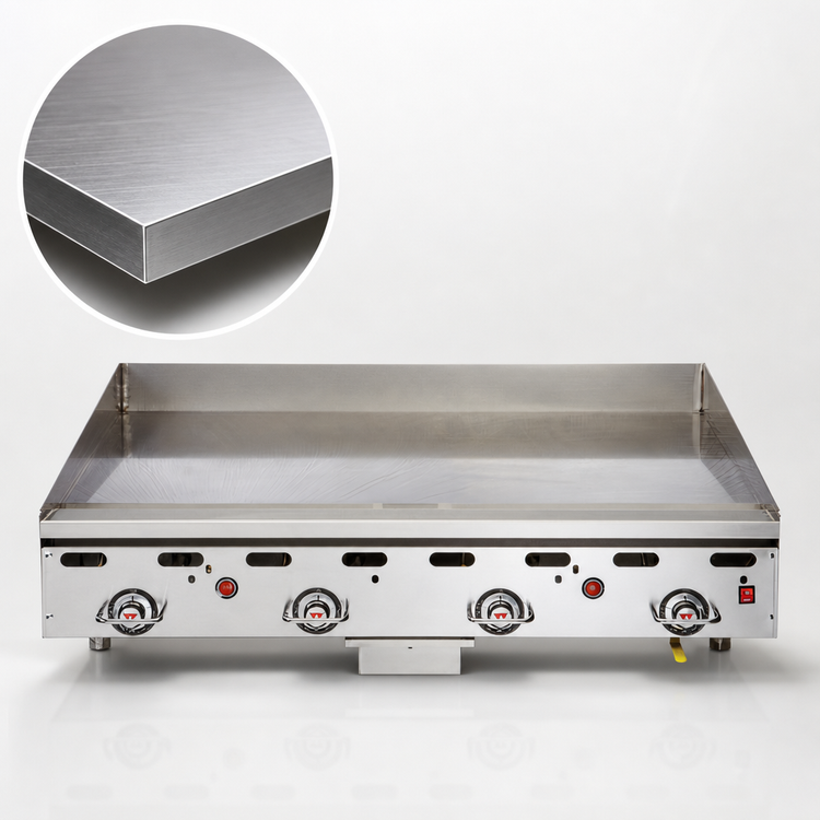 Product image #4 for Vulcan 36-Inch Heavy Duty Countertop Gas Griddle with 24-Inch Deep Polished Steel Cooking Surface