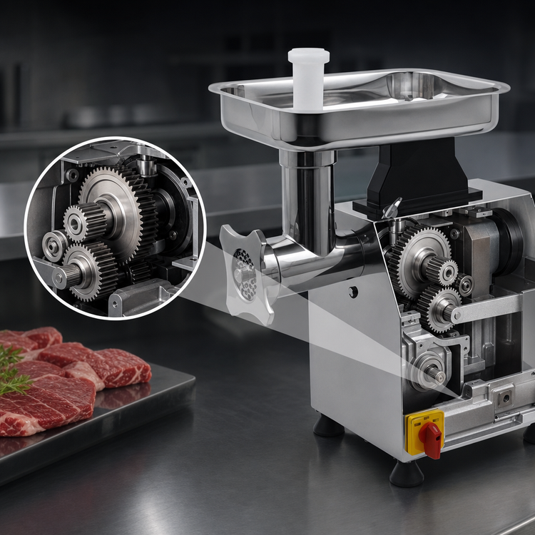Product image #3 for Uniworld Heavy Duty Gear-Driven #12 Electric Meat Grinder, 1 HP Bench Model
