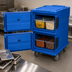 Thumbnail image #4 for Cambro Ultra Camcart® Double-Compartment Front-Loading Insulated Food Pan Carrier, 90 Qt., Navy Blue