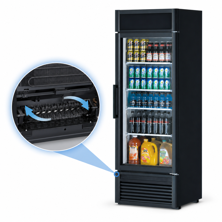 Product image #4 for Turbo Air Super Deluxe One-Section Glass Door Merchandiser Refrigerator, 16.01 Cu. Ft., Self-Contained Bottom Mount