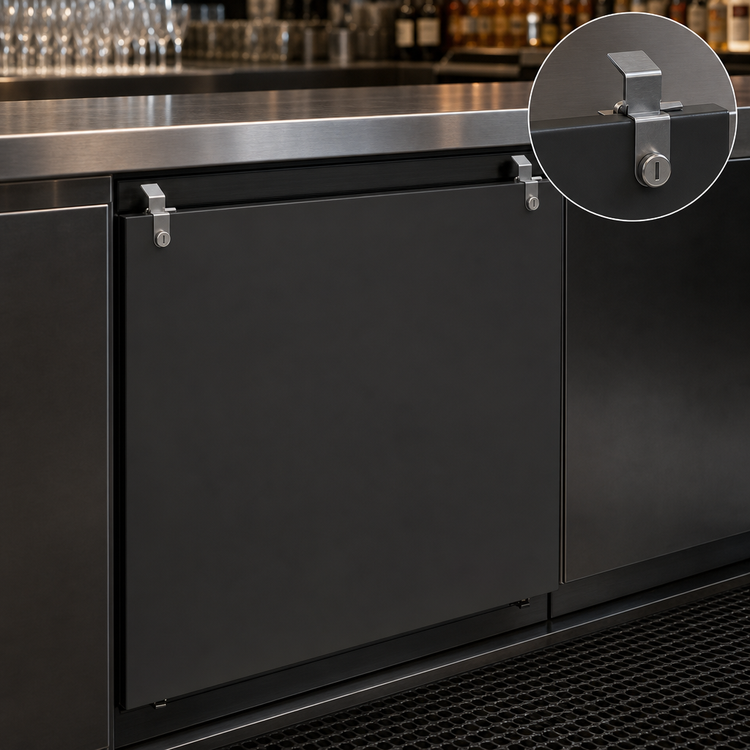 Product image #3 for Glastender 30-Inch Black Locking Cover for BLD-30 Underbar Equipment