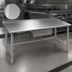 Thumbnail image #3 for Budget Series 430 Stainless Steel Work Table with Rear Up-Turn and Crossrails, 60 x 36 Inches