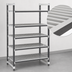 Thumbnail image #3 for Cambro Camshelving Elements XTRA 24 x 54 x 72-Inch 5-Tier Stationary Starter Shelving Unit, Vented, Speckled Gray