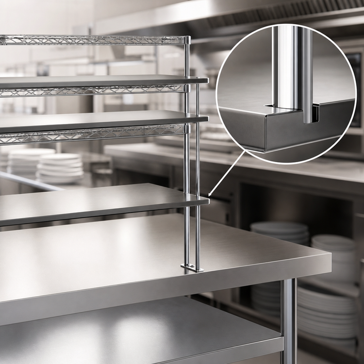 Product image #3 for Flex-Master 30-Inch Chrome Table-Mount Wire Shelving Post for Overshelves