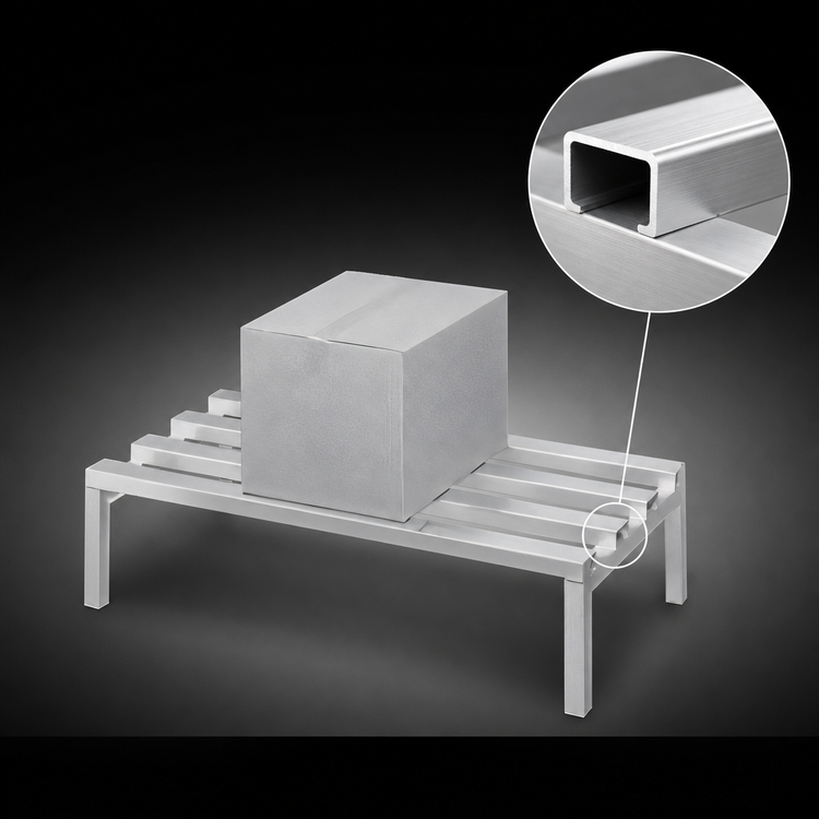 Product image #3 for Channel Manufacturing Standard Series C-Channel Aluminum Dunnage Rack, 48 x 20 x 12 Inches, 2,500 lb Capacity