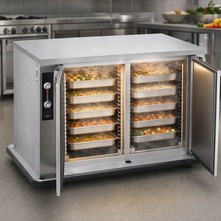 Product image #3 for FWE MT-1826-14 Mobile Undercounter Humidified Heated Holding Cabinet, 10 Pan Capacity, 2 Doors