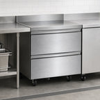 Thumbnail image #3 for Delfield STD4432NP 32-Inch One-Section Refrigerated Worktop Base with 2 Drawers, 4-Inch Backsplash, Self-Contained