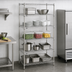 Thumbnail image #3 for Metro Super Erecta Chrome Plated Stationary Wire Shelving Starter Unit, 48 x 24 x 74 Inches, 5 Shelves