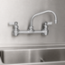 Thumbnail image #3 for Fisher Commercial Brass Backsplash Faucet with 8-Inch Centers, 12-Inch Swing Spout and Lever Handles