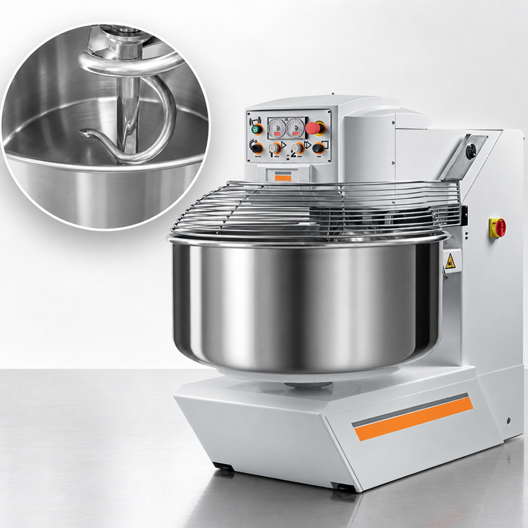 Product image #4 for Trento Avancini MOMA 80 Floor-Model Spiral Dough Mixer, 143 Qt Bowl, 176 lb Dough Capacity, 208V/3-Phase
