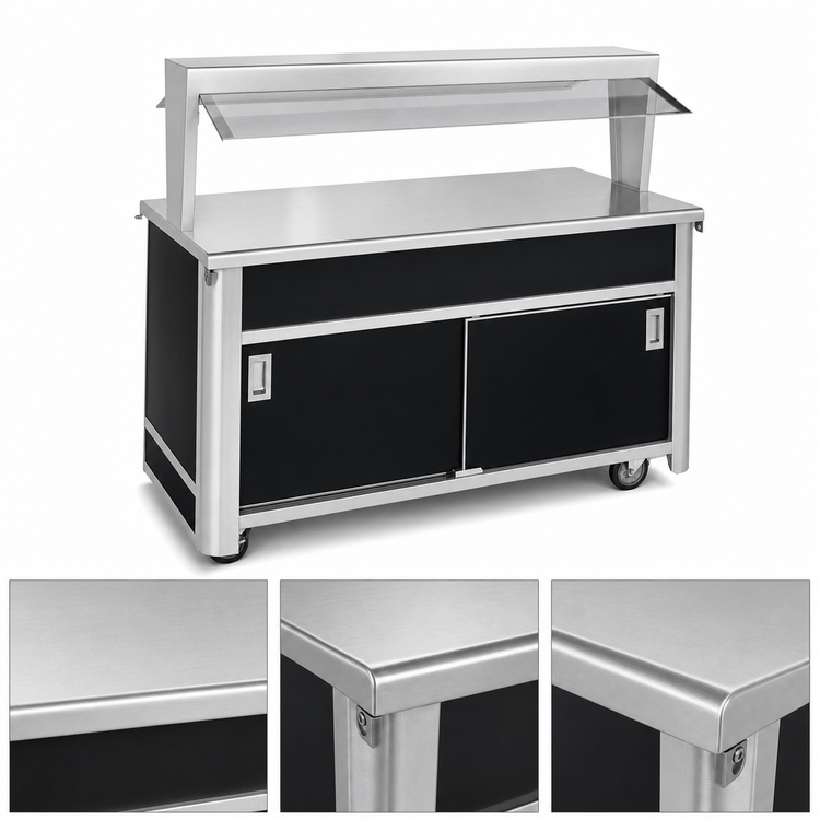 Product image #3 for Atlas Metal BLU-2-BU Mobile Modular Solid Top Utility Unit