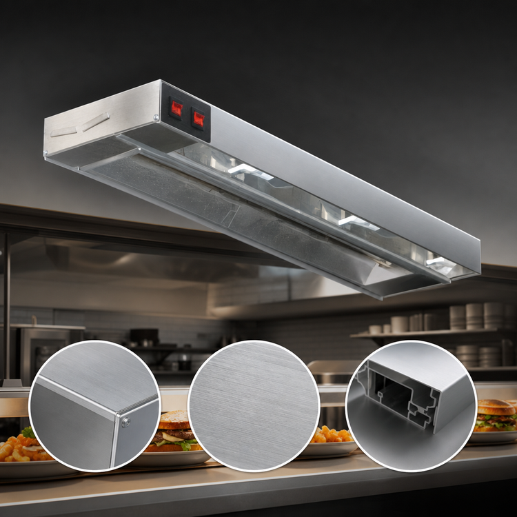 Product image #3 for Eagle RedHots 72-Inch Single Rod Lighted Strip Heat Lamp, 208V, Standard-Watt, Aluminum