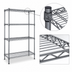 Thumbnail image #3 for Eagle Valu-Master 4-Tier Wire Shelving Starter Unit, 24 x 21 x 74 Inches, Stationary, Pewter Gray Epoxy