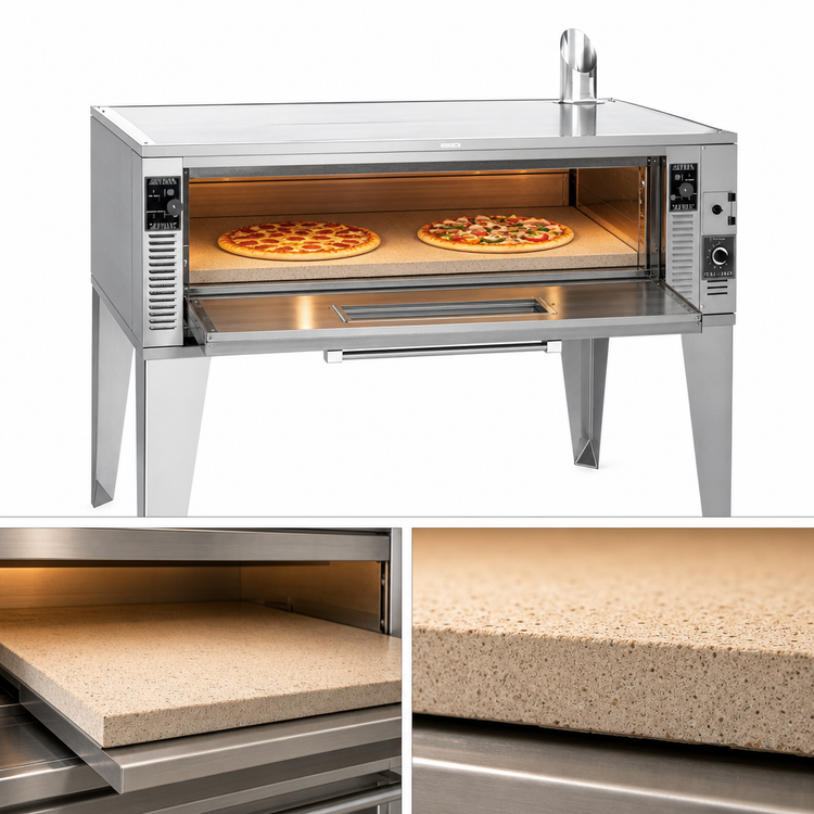 Product image #3 for Garland GPD-48 Single Deck Gas Pizza/Baking Deck Oven with 48-Inch x 36-Inch Pyrorock Hearth