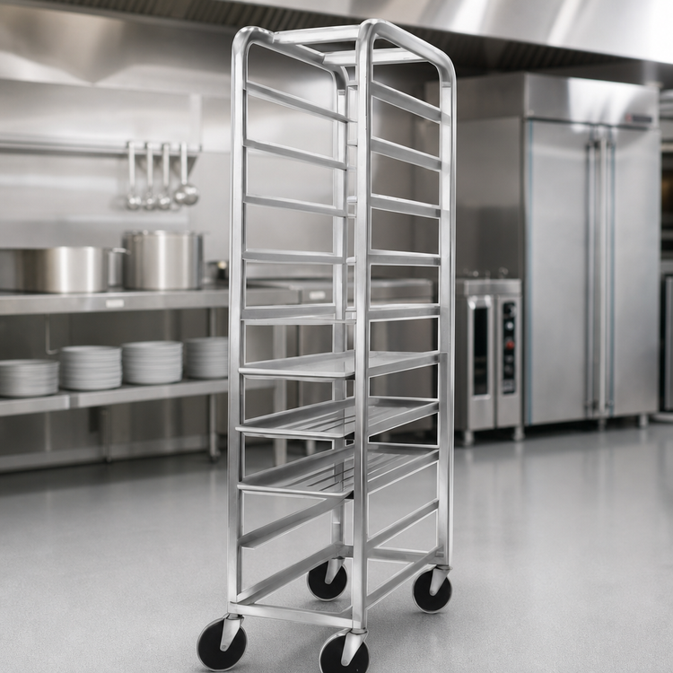 Product image #3 for Channel Manufacturing Mobile All-Welded Aluminum End-Load Platter Rack for 6 18-Inch Platters
