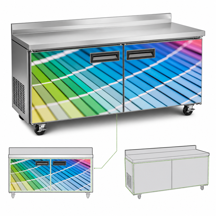 Product image #3 for Front-Only Vinyl Wrap for 84-Inch Pass-Thru Cooler, 2 Fronts