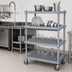 Thumbnail image #3 for Quantum Millenia 4-Tier Mobile Drying Rack Unit, 30 x 24 x 68 Inches, Gray Finish