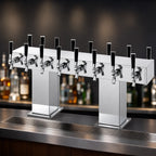 Thumbnail image #3 for Perlick Corporation 4006-20BPC Bridge Tee Countertop Glycol-Cooled Draft Beer Tower, 20 Faucets, 2 Columns, Polished Chrome