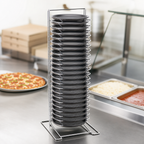 Thumbnail image #3 for American Metalcraft 19024 24-Shelf Countertop Pizza Pan Rack, Chrome-Plated Steel, Fits 10–17 Inch Pans Case of 2