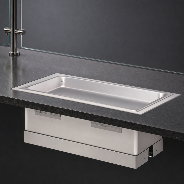 Product image #3 for Hatco Drop-In Rectangular Heated Well for 1 Full-Size Pan, Non-Insulated, With Drain
