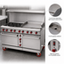 Thumbnail image #3 for American Range 60-Inch Green Flame Commercial Gas Range with 36-Inch Griddle, 4 Open Burners, Convection Oven and Space Saver Oven