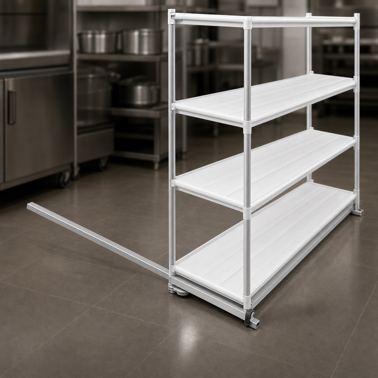 Product image #3 for Eagle Floor-Trak Single-Deep Skate Kit for LIFESTOR Polymer Shelving, 18-Inch Wide