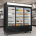 Thumbnail image #3 for Kelvinator Commercial Three-Section Reach-In Refrigerated Glass Door Merchandiser, 72 Cu. Ft., Bottom-Mount Self-Contained Refrigeration