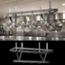 Thumbnail image #3 for Eagle Group 88-Inch Wide Triple-Bar Stainless Steel Ceiling-Mounted Pot Rack